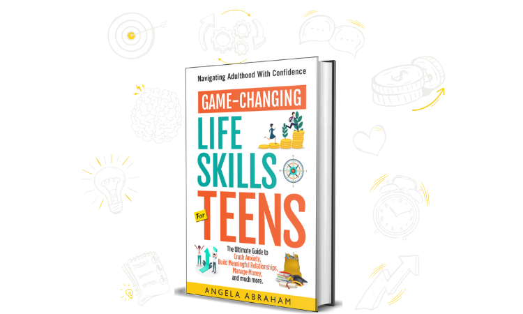 A book cover with the words " game-changing life skills teens ".